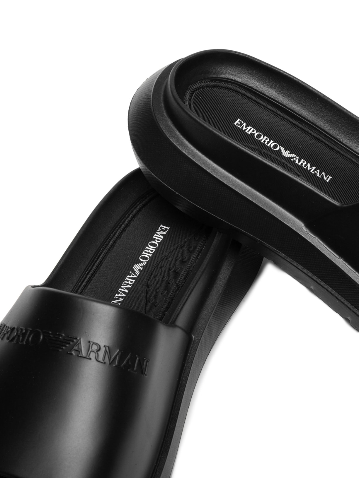 Chinelo Masculino Most Eva Sandal Logo Preto Emporio Armani