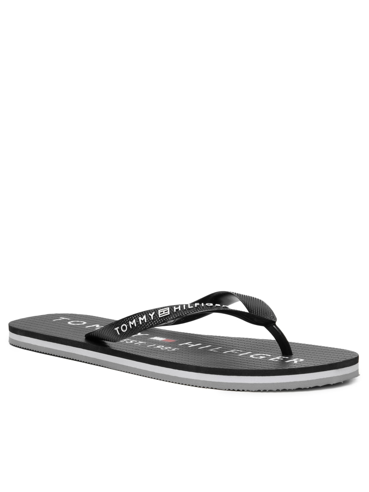 Chinelo Masculino Simon 34R Rubber Preto Tommy Hilfiger