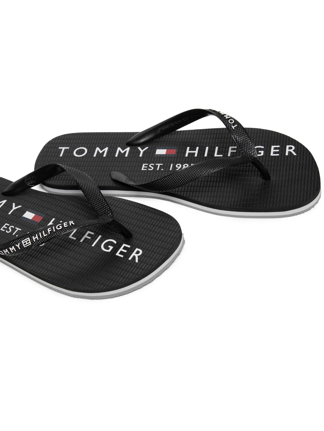 Chinelo Masculino Simon 34R Rubber Preto Tommy Hilfiger