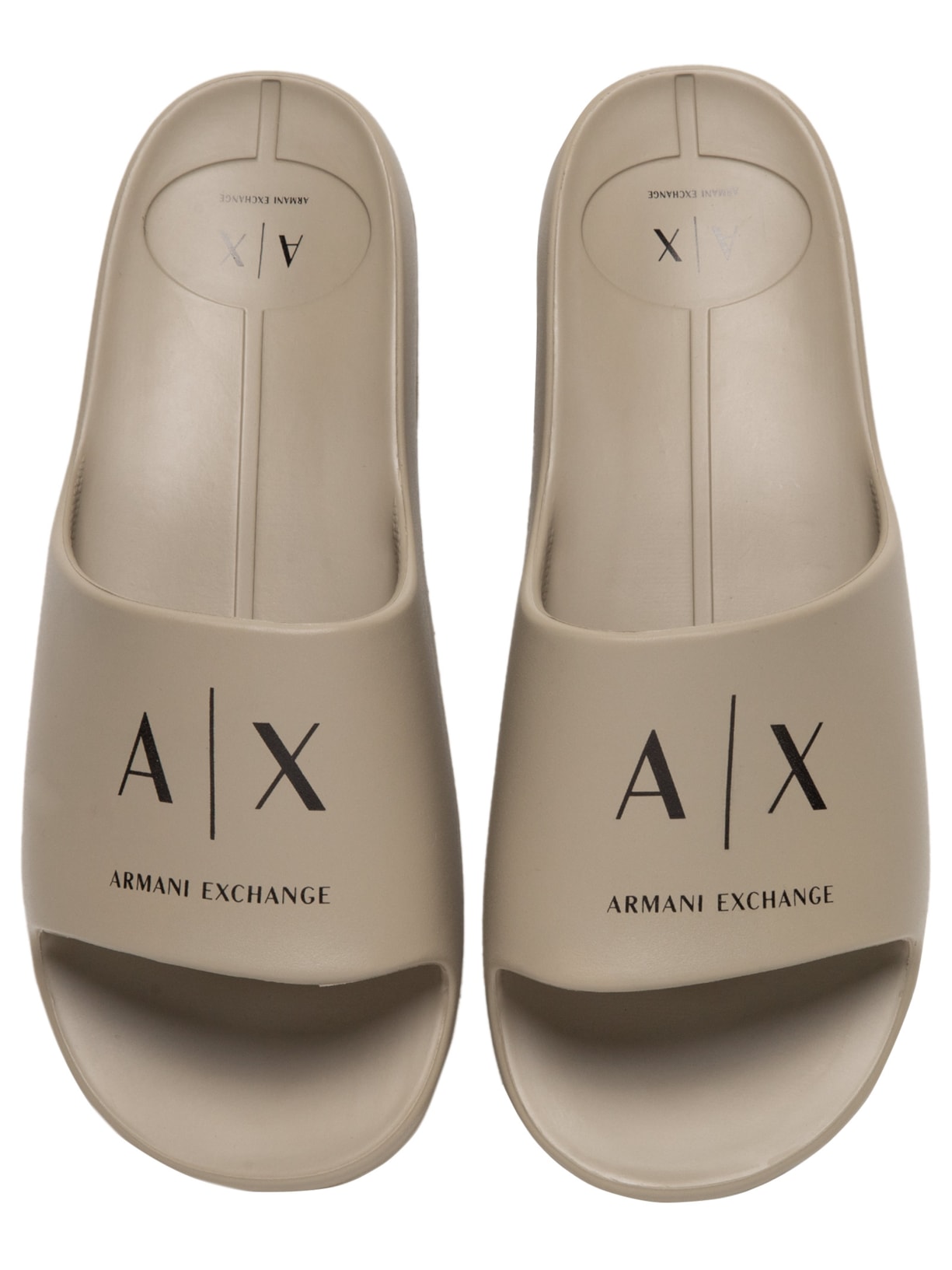 Chinelo Masculino Slide AX Bege Armani Exchange