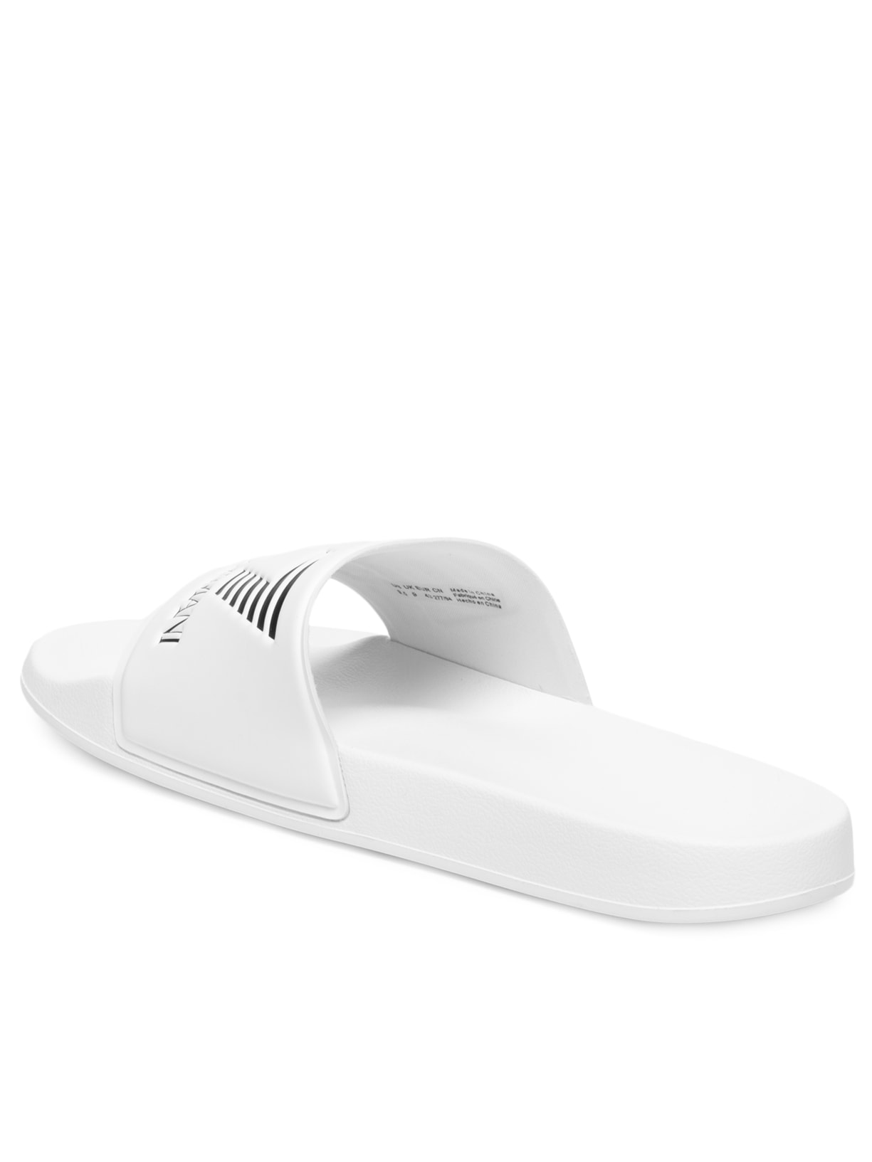 Chinelo Masculino Slide Scarpa Piatta Branco Ea7 Emporio Armani