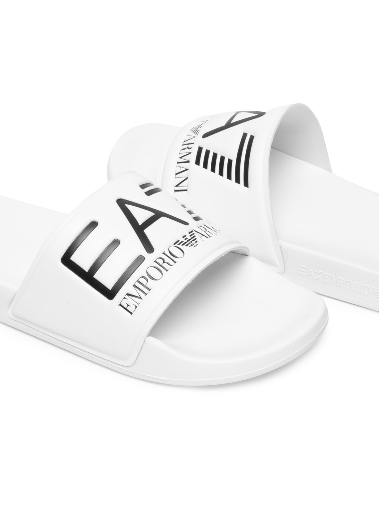 Chinelo Masculino Slide Scarpa Piatta Branco Ea7 Emporio Armani