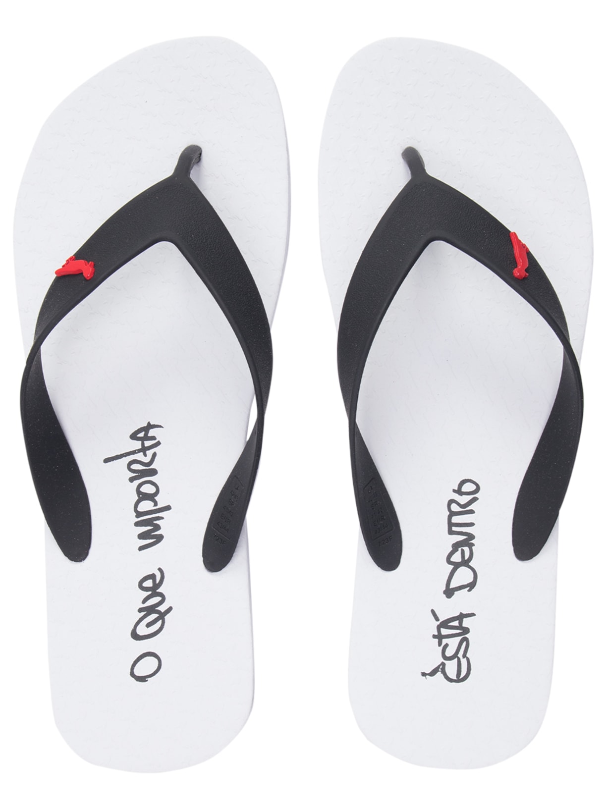 Chinelo Masculino Trancoso O Que Importa É O Que Está Dentro - Branco