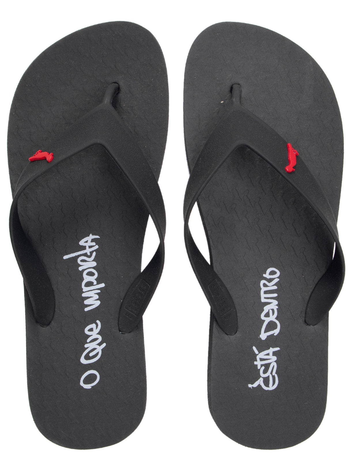 Chinelo Masculino Trancoso O Que Importa É O Que Está Dentro - Preto
