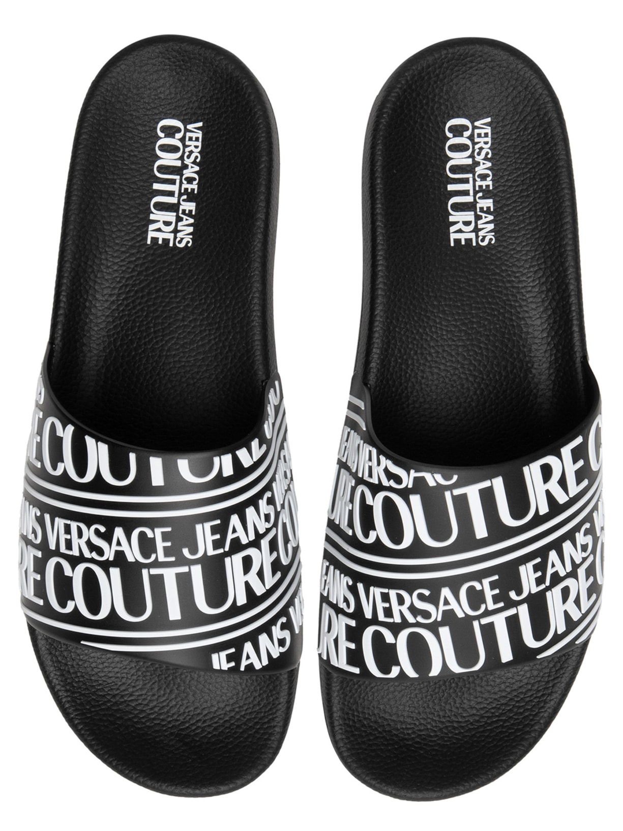 Chinelo Masculino Vjc Fondo Slide Logo Stp Preto Versace Jeans Couture
