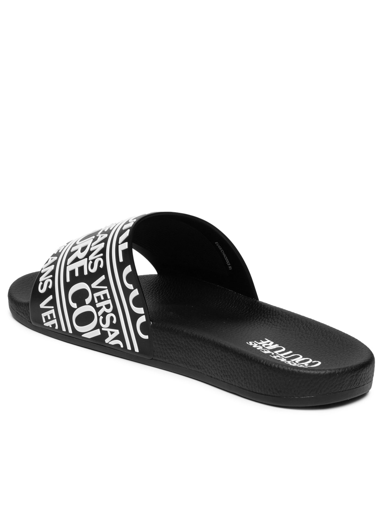 Chinelo Masculino Vjc Fondo Slide Logo Stp Preto Versace Jeans Couture