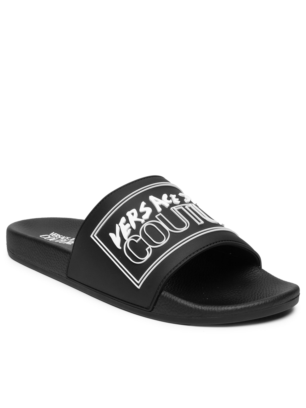 Chinelo Masculino Vjc Fondo Slide SQ3 Emblem Preto Versace Jeans Couture