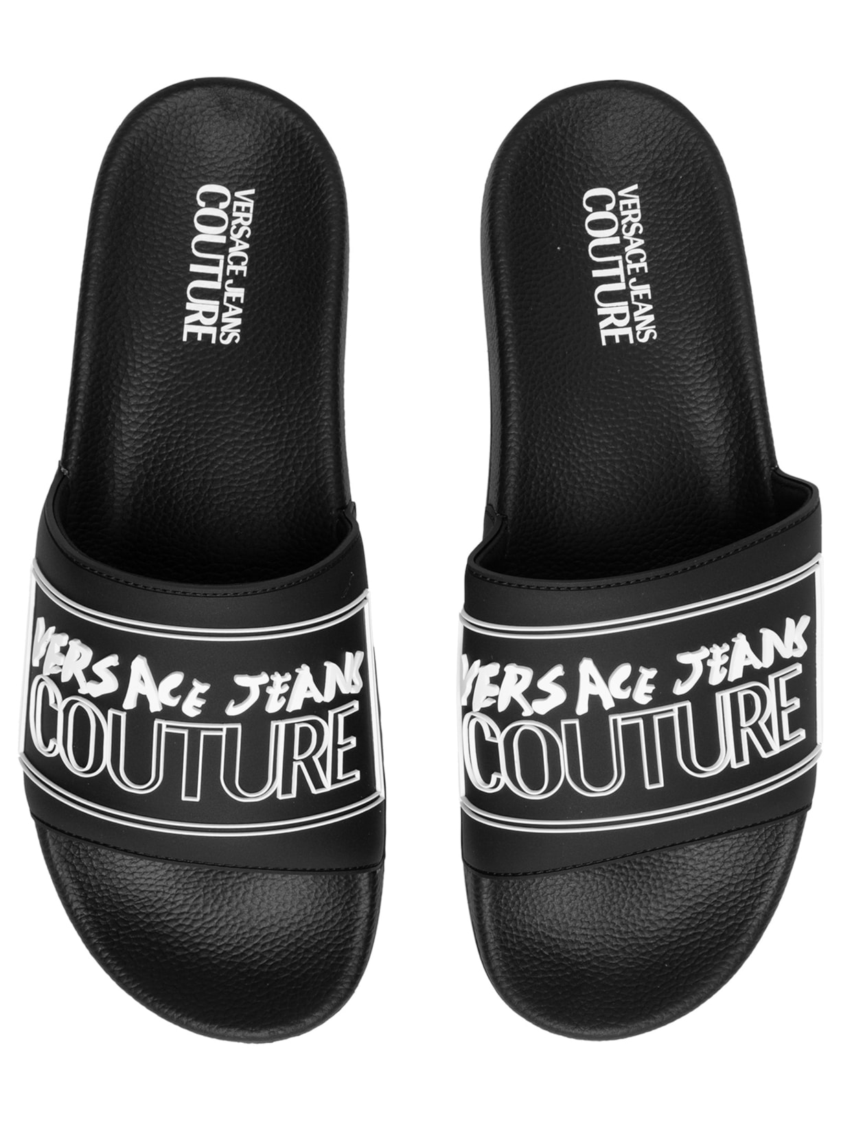 Chinelo Masculino Vjc Fondo Slide SQ3 Emblem Preto Versace Jeans Couture