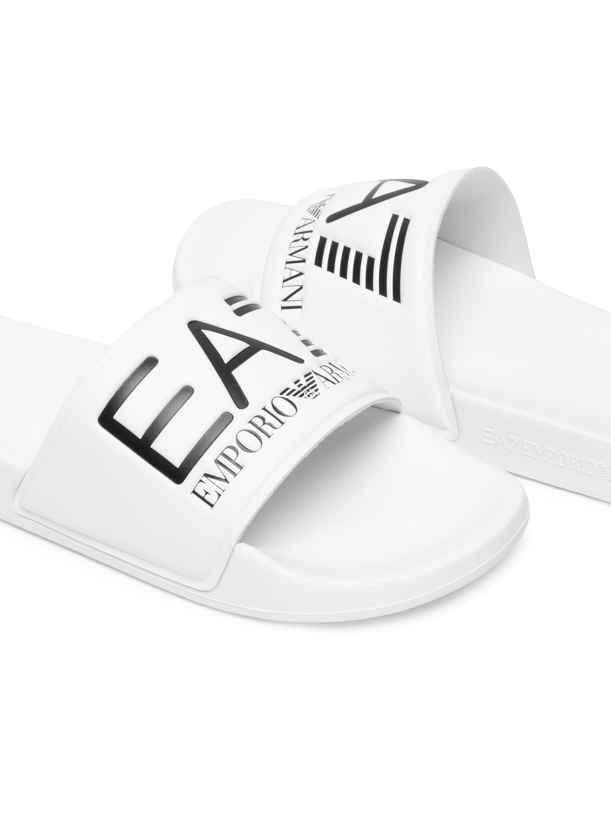 Chinelo Slide Masculino Scarpa Piatta Branco Ea7 Emporio Armani