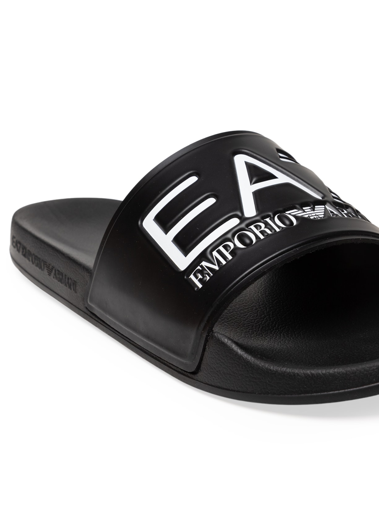 Chinelo Slide Masculino Scarpa Piatta Preto Ea7 Emporio Armani