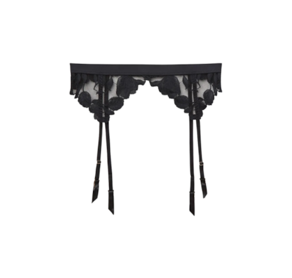 Cinta Liga All About Flowers - Preto