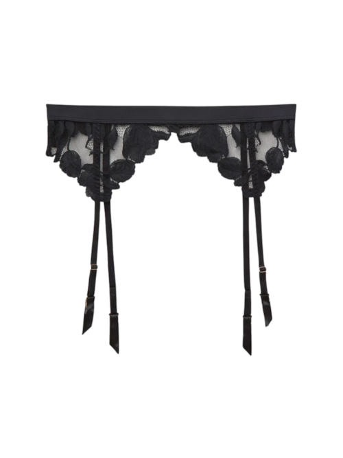 Cinta Liga All About Flowers - Preto
