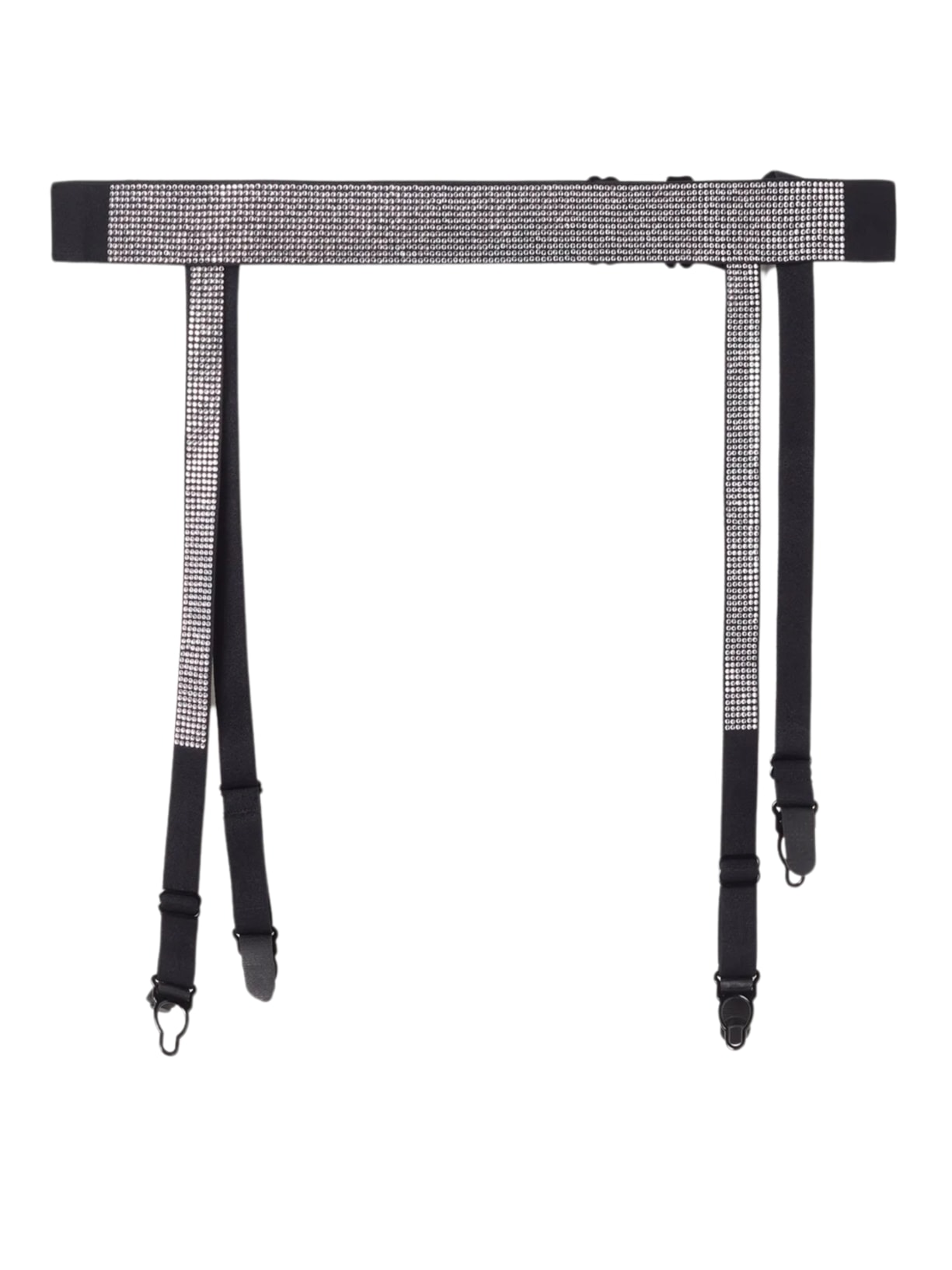 Cinta-Liga Com Strass - Preto