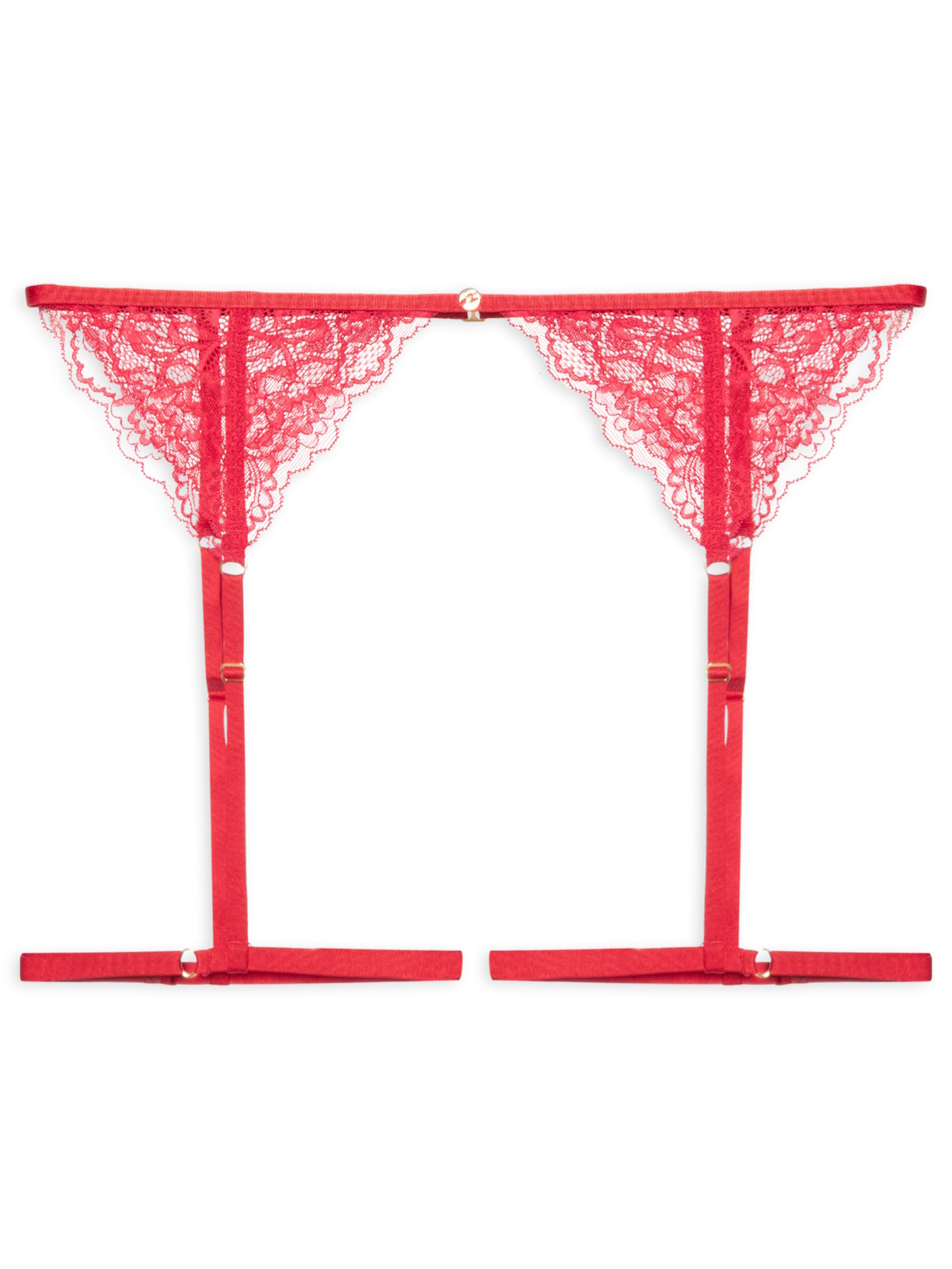 Cinta Liga Em Renda - Vermelho