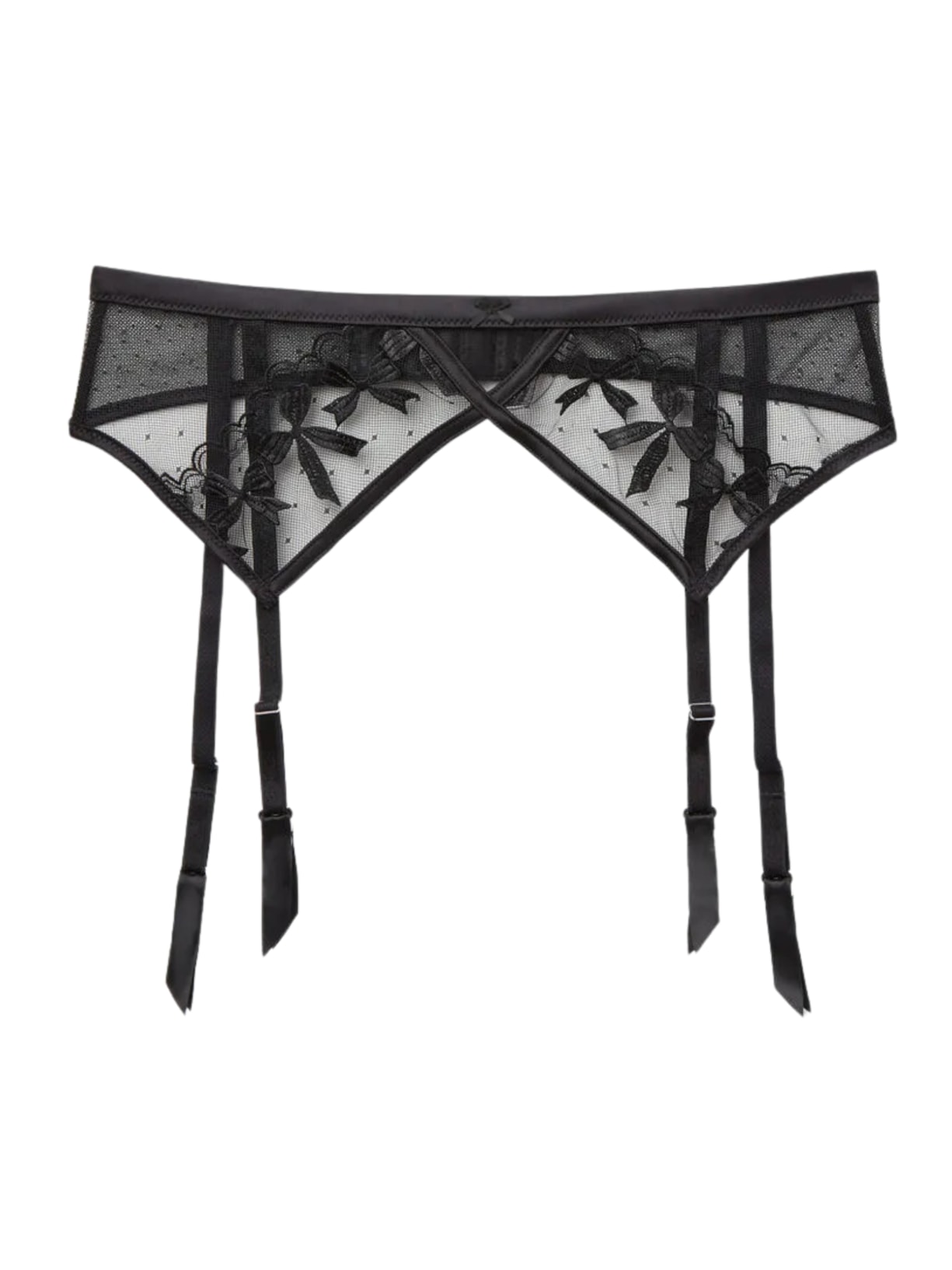 Cinta Liga Frou Frou Romance - Preto