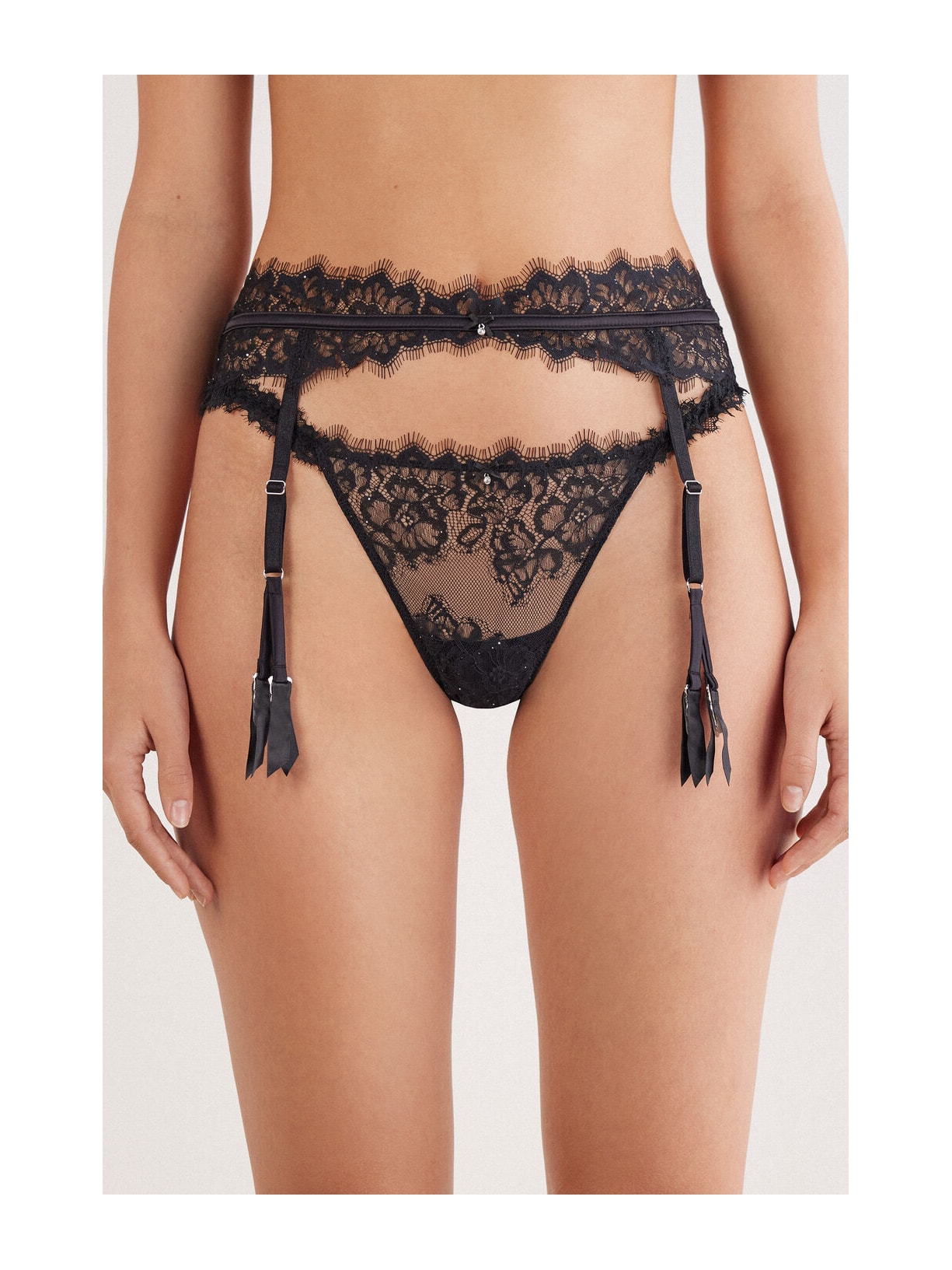 Cinta Liga Glimmer Of Pleasure Preto Intimissimi