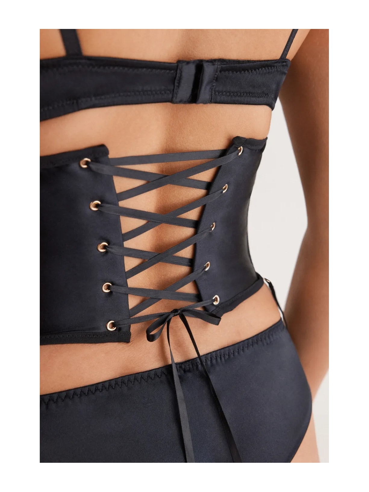 Cinta Liga Handcrafted Luxury Preto Intimissimi