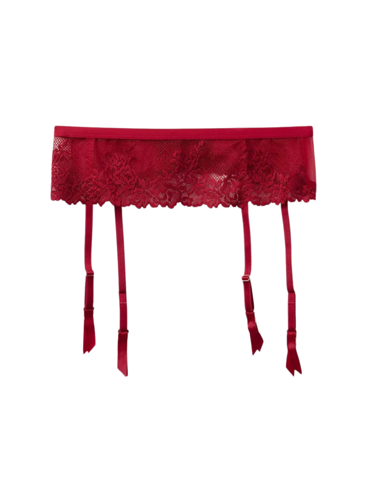 Cinta Liga Pretty Flowers - Vermelho