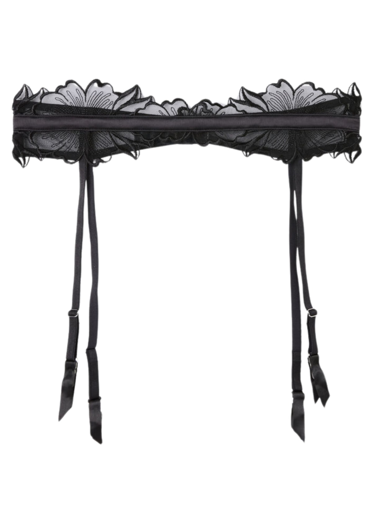 Cinta Liga Satin Darlings - Preto
