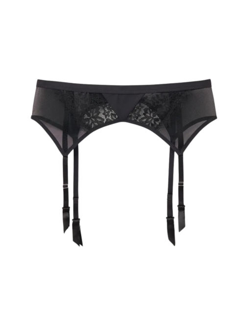 Cinta Liga Sheer Glamour - Preto