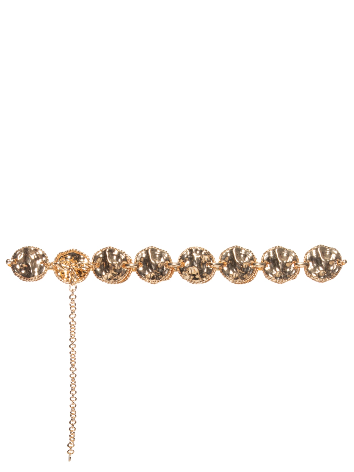 Cinto Corrente Feminina Com Detalhes Martelados Dourado Market 33