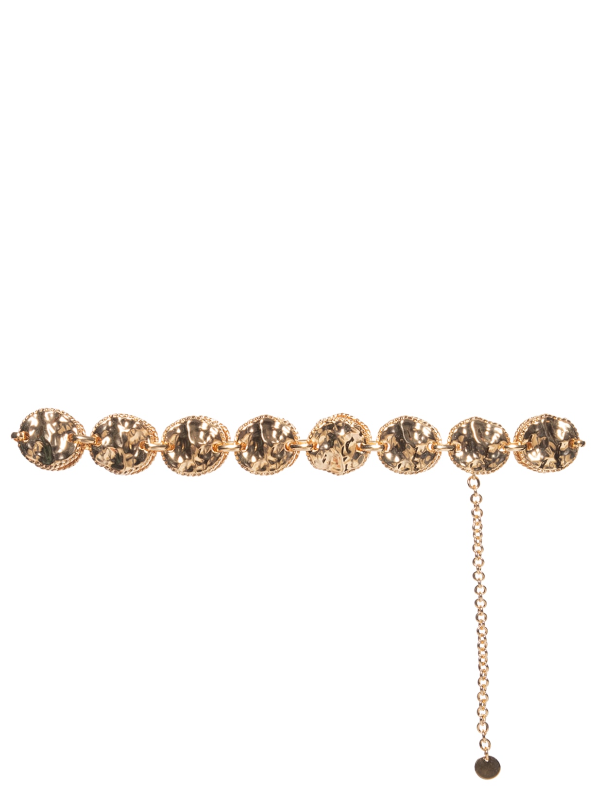 Cinto Corrente Feminina Com Detalhes Martelados Dourado Market 33