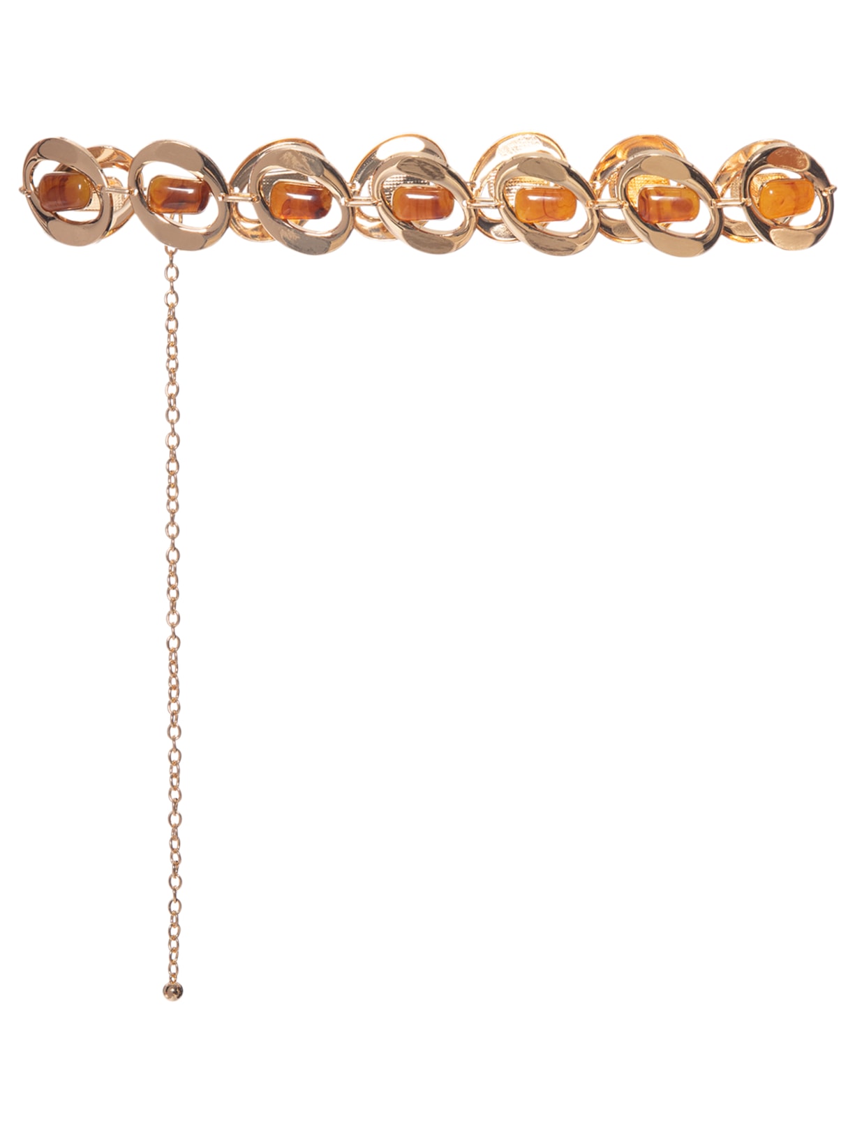 Cinto Corrente Feminino Com Pedras Dourado Market 33