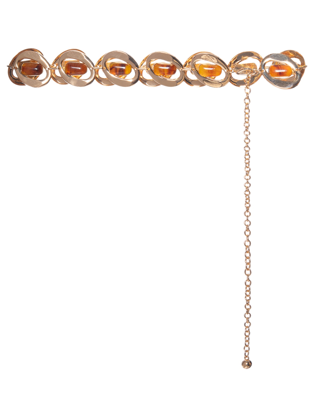 Cinto Corrente Feminino Com Pedras - Dourado