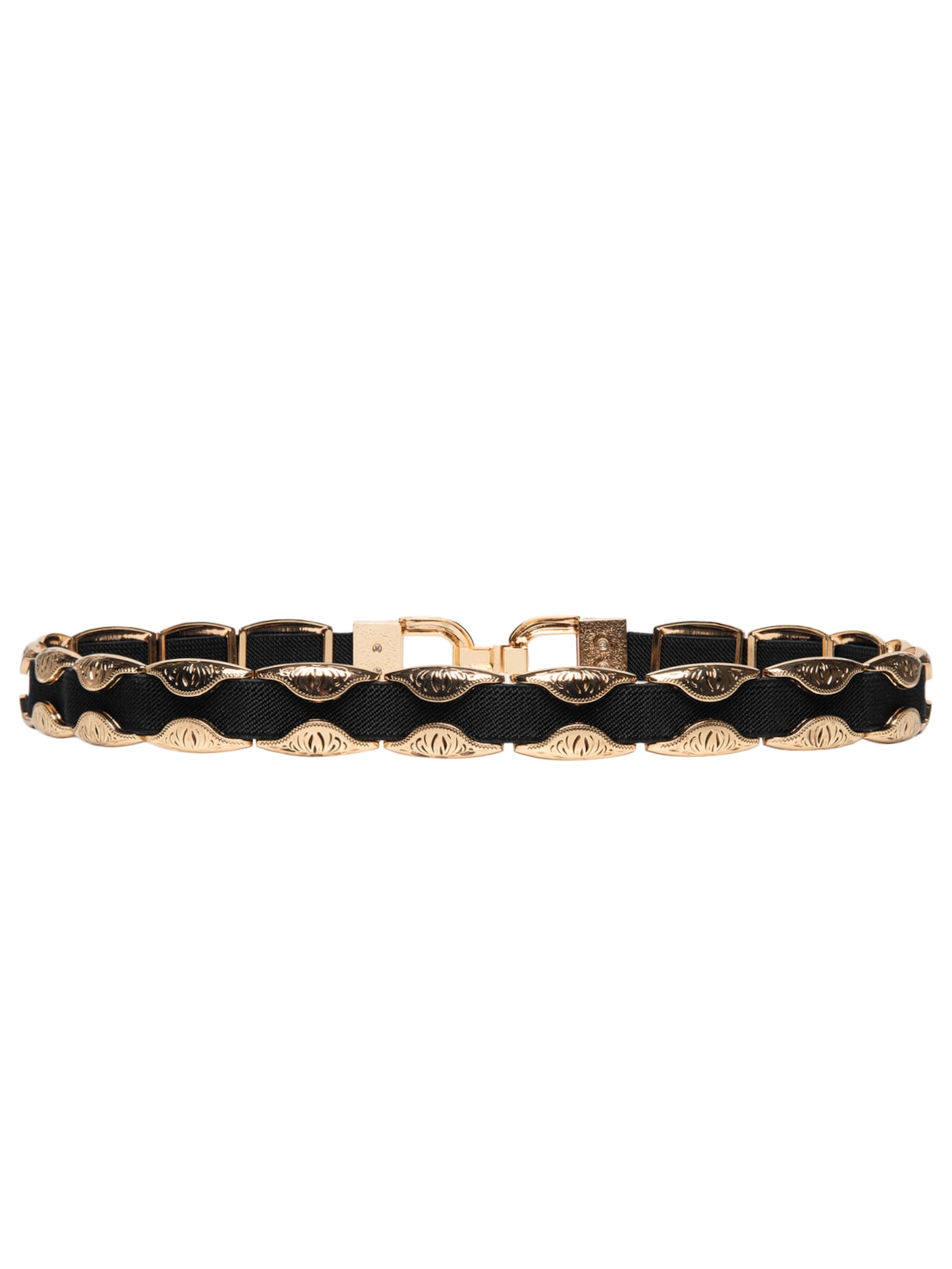 Cinto Elástico Feminino Com Detalhes E Fecho Metálicos Preto Market 33