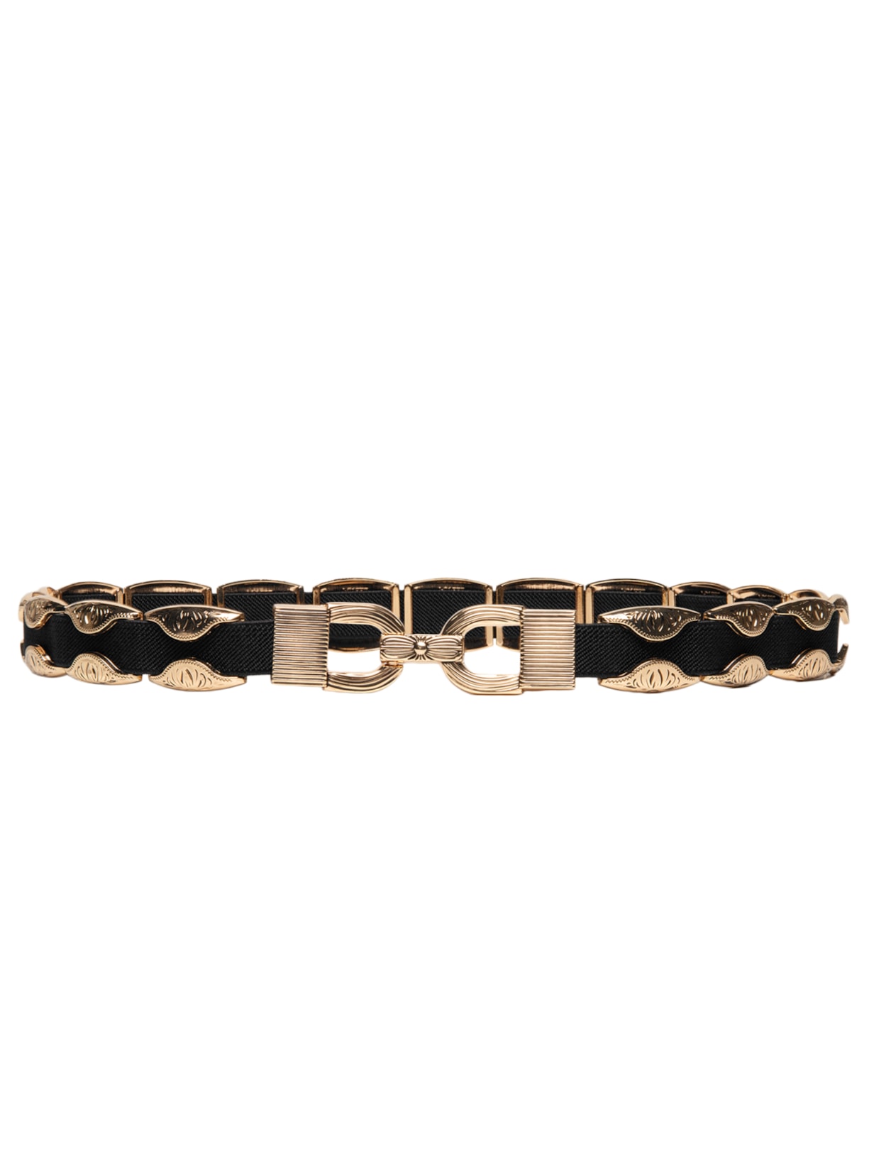 Cinto Elástico Feminino Com Detalhes E Fecho Metálicos Preto Market 33