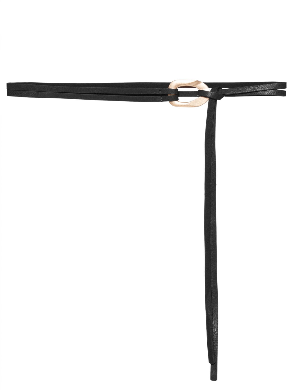 Cinto Feminino Amarração Com Fivela Orgânica Preto Market 33