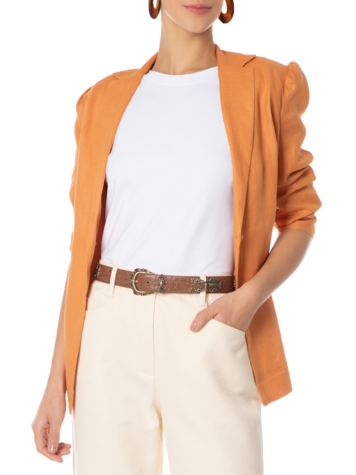 Cinto Feminino Blanca Marrom Carol Bassi