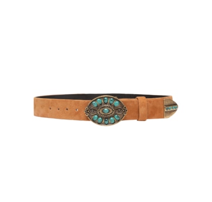 Cinto Feminino Boho Camurça - Marrom
