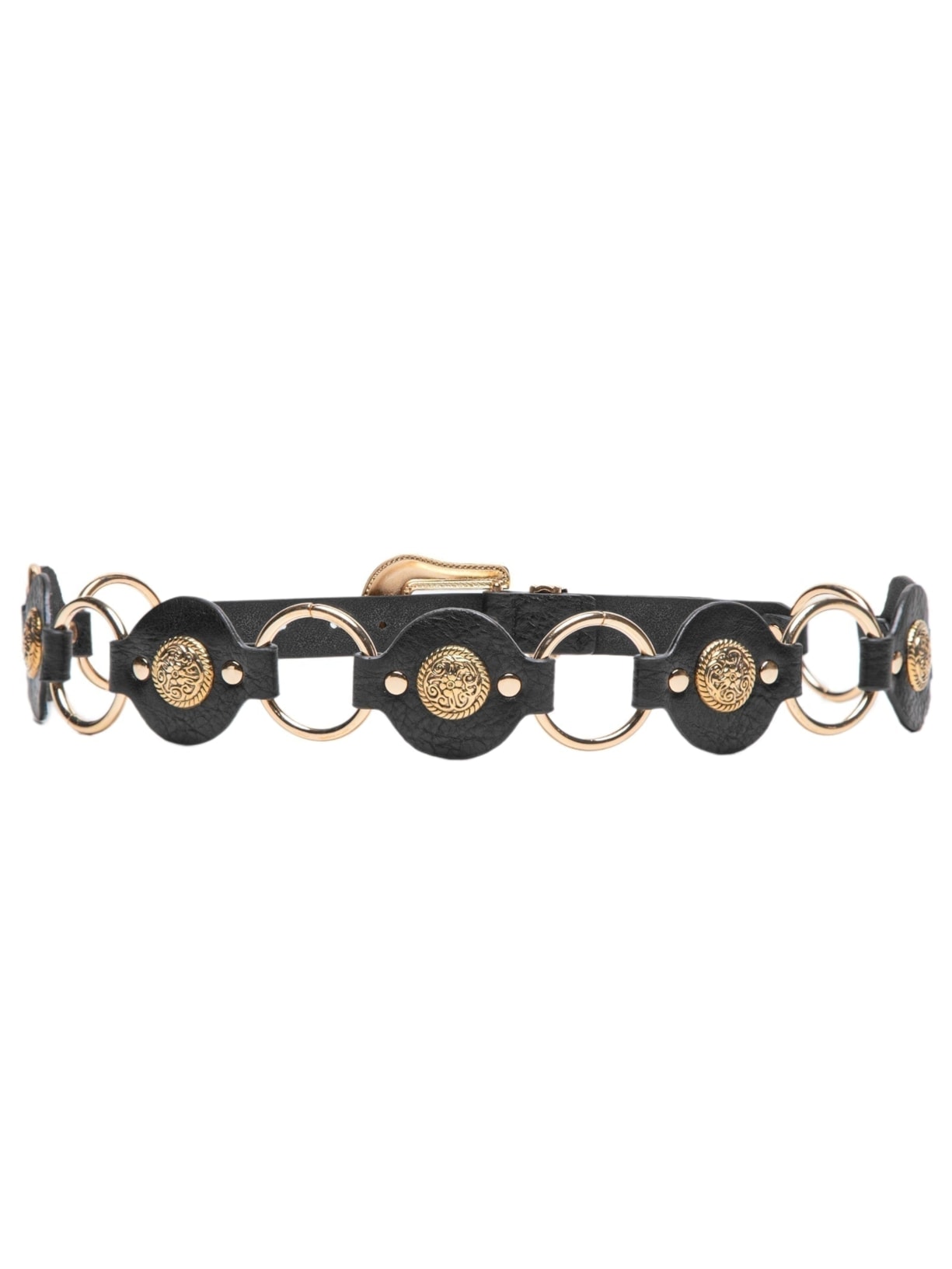 Cinto Feminino Boho Com Argolas Preto Market 33