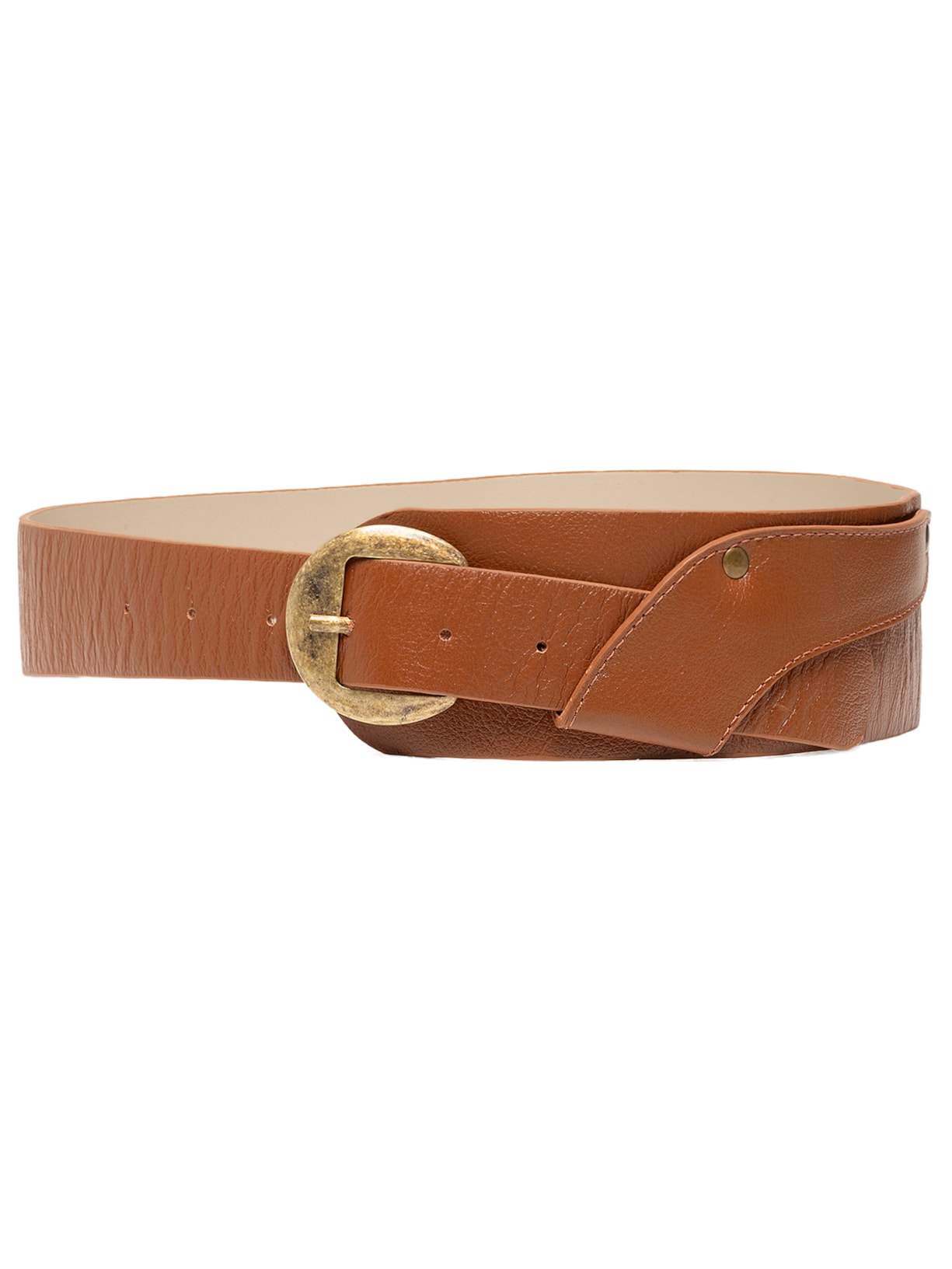 Cinto Feminino Boho Em Couro - Marrom