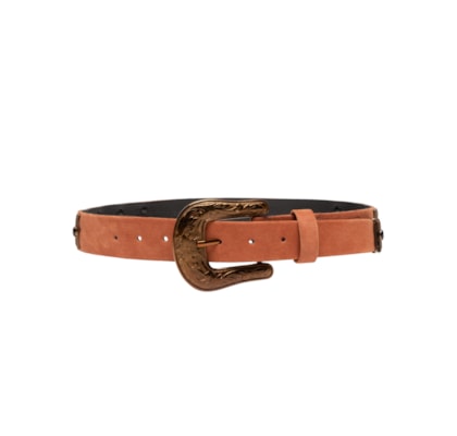 Cinto Feminino Boho Pedras - Marrom