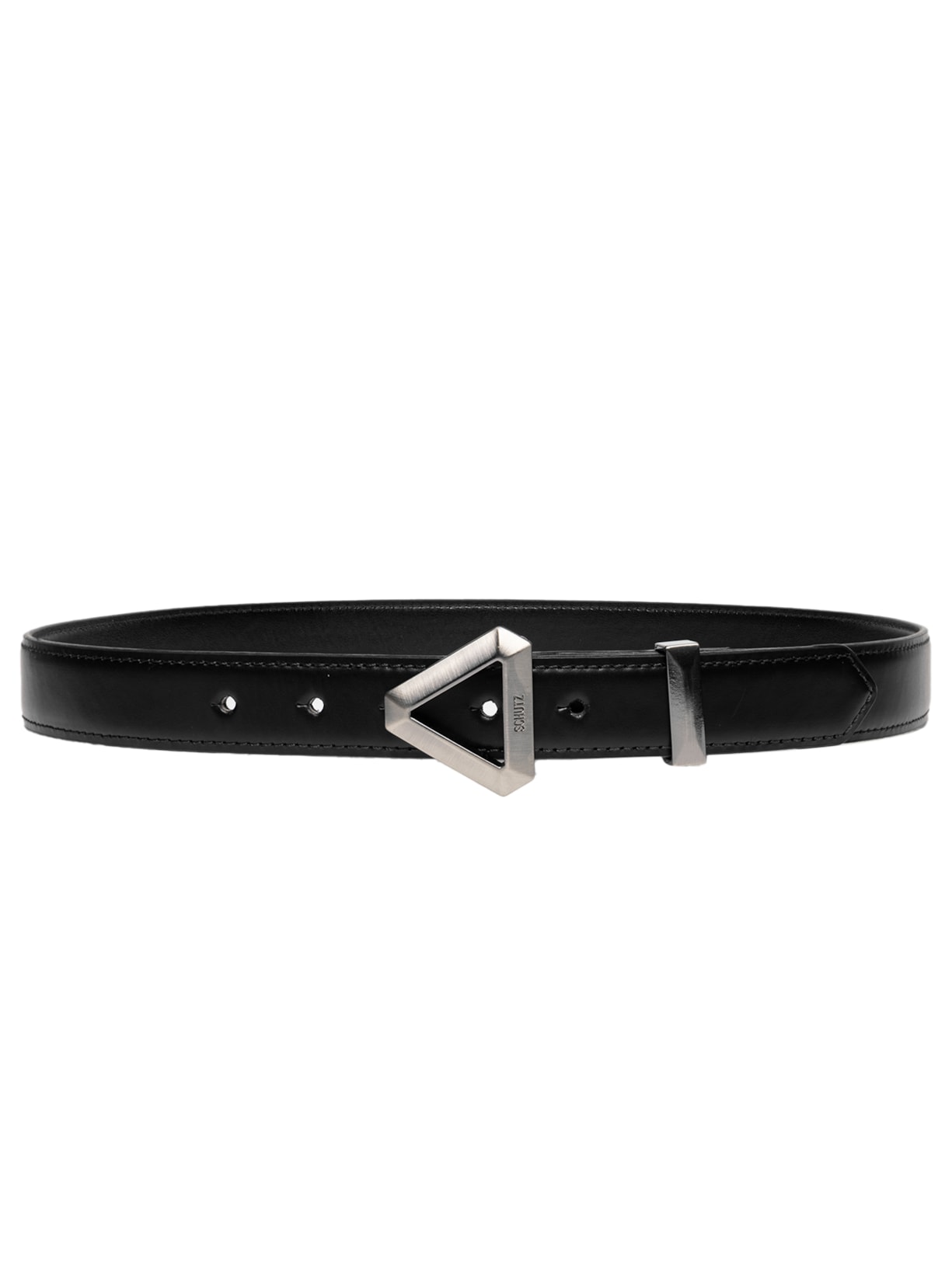 Cinto Feminino Bold Triangle Couro Médio Preto Schutz