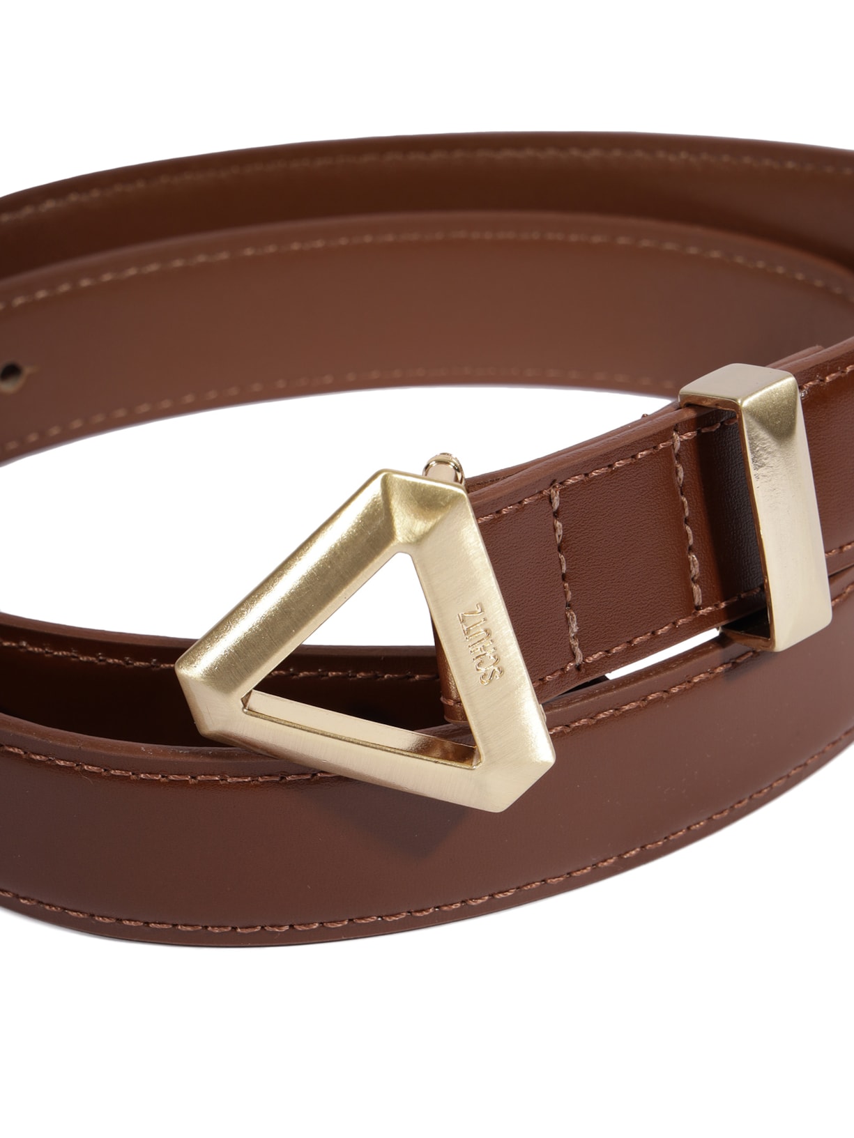 Cinto Feminino Bold Triangle Marrom Schutz