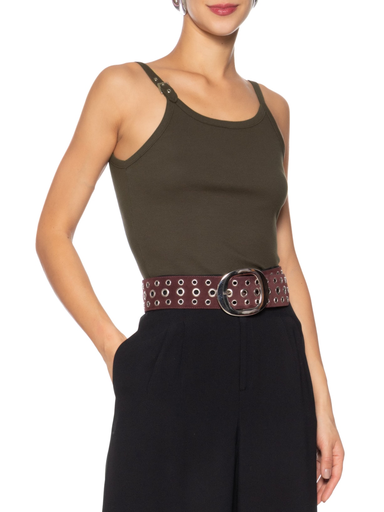 Cinto Feminino Camurça Eloa Ca Marrom Nk