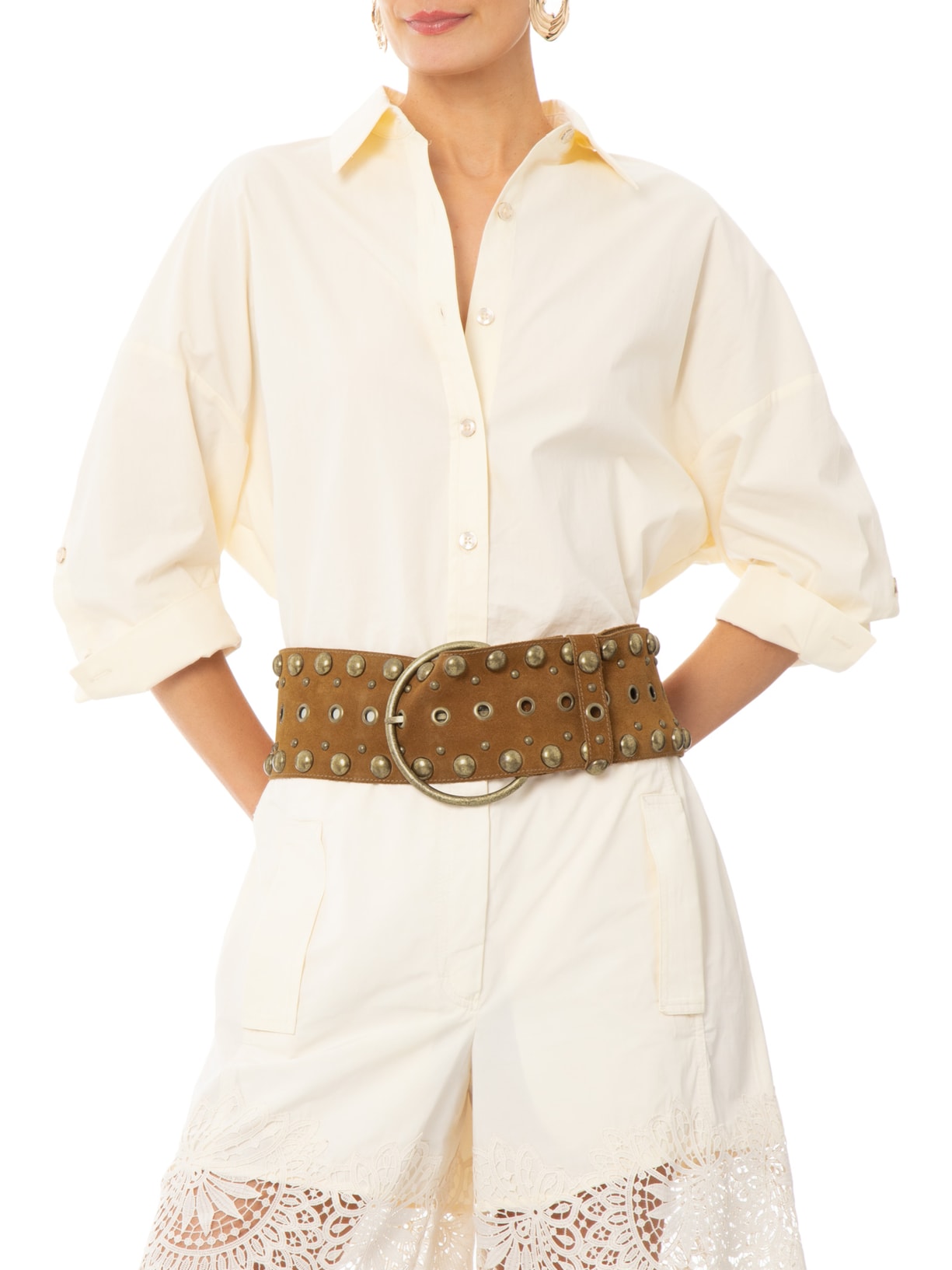 Cinto Feminino Camurça Lena Ca Marrom Nk