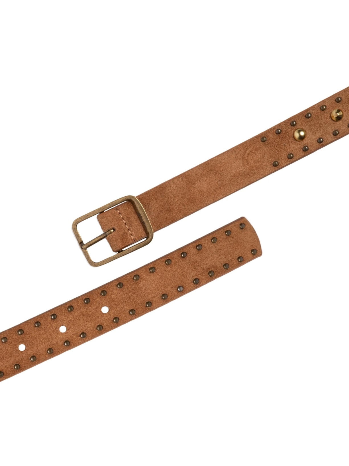 Cinto Feminino Camurção Caramelo Enfeites Ouro Velho Claro Marrom Luiza Barcelos