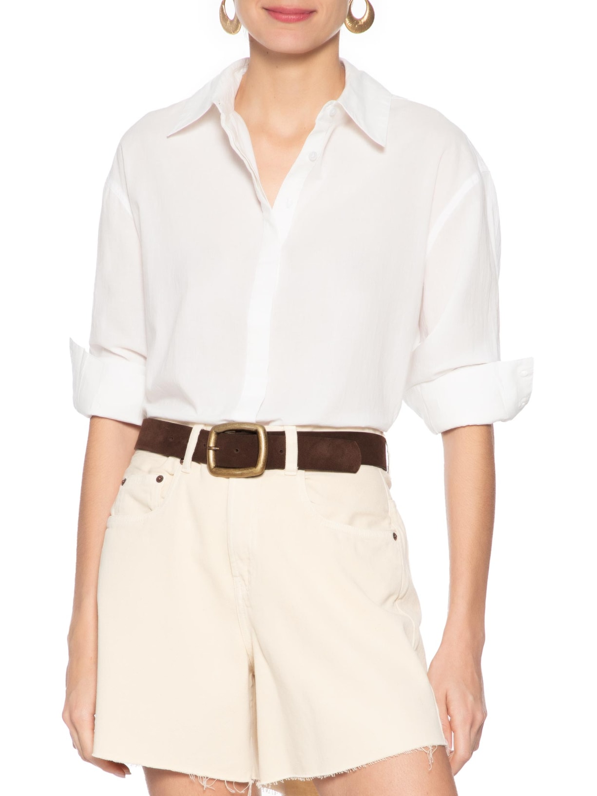 Cinto Feminino Camurção Marrom Luiza Barcelos