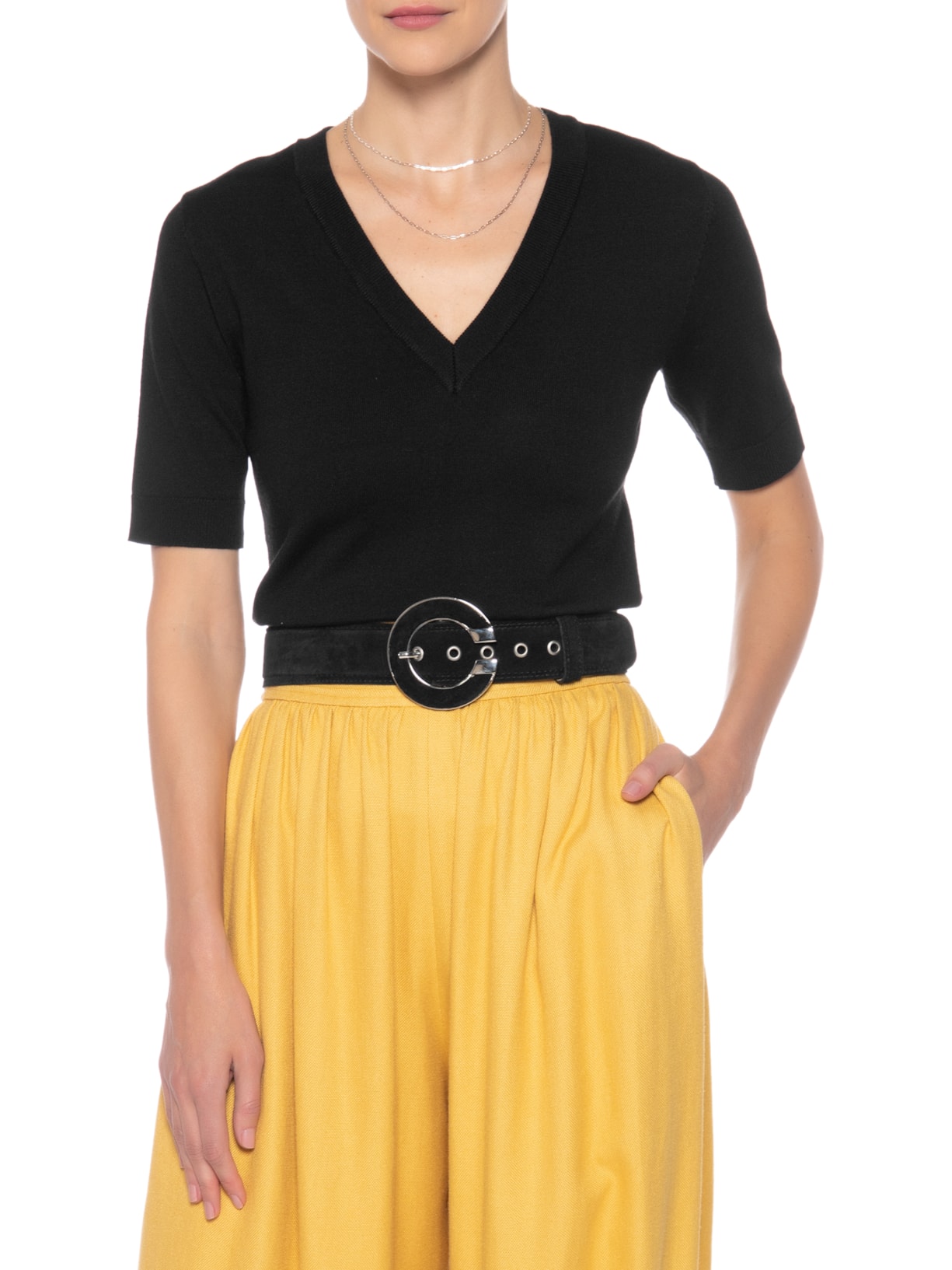 Cinto Feminino Cecilia Preto Paula Torres