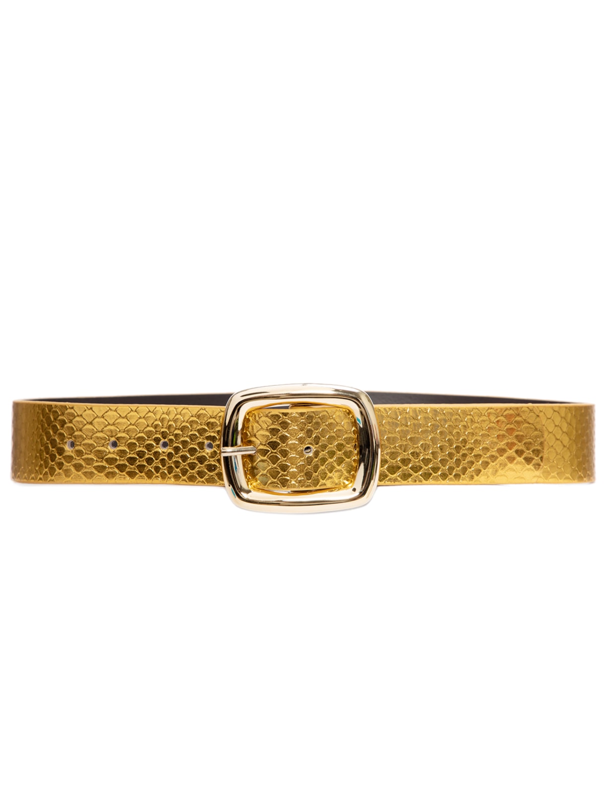 Cinto Feminino Cobra Metal - Dourado