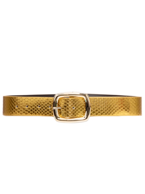 Cinto Feminino Cobra Metal - Dourado
