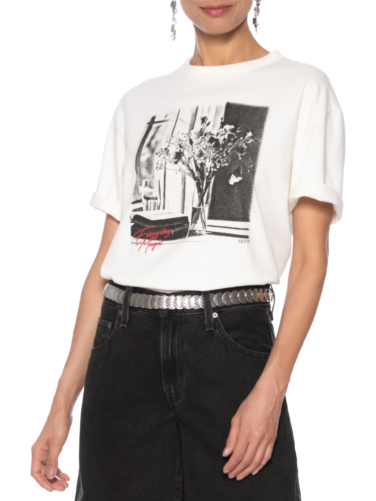 Cinto Feminino Com Apliques Em Moeda – Prateado Market 33