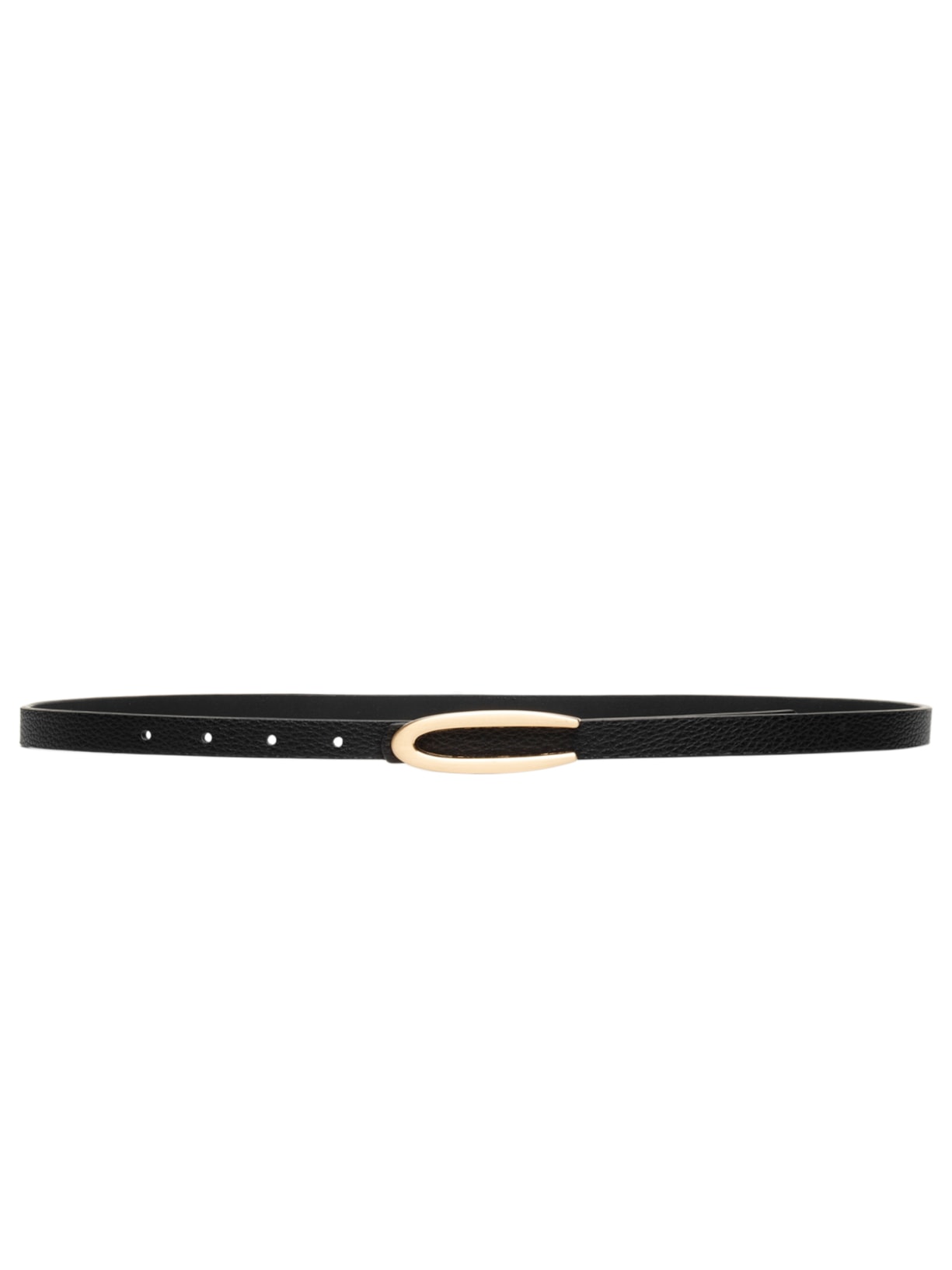 Cinto Feminino Com Fivela Arredondada - Preto