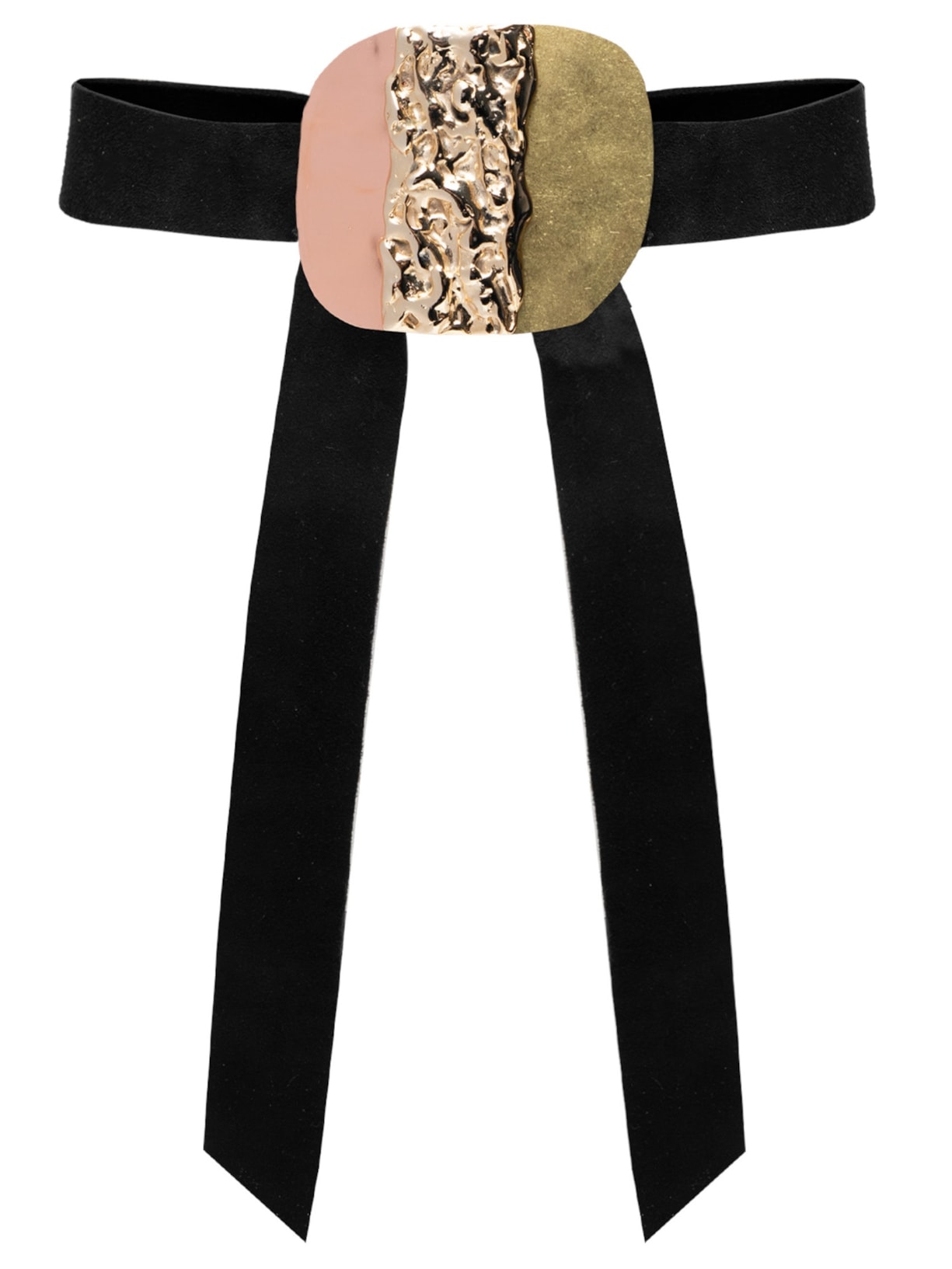 Cinto Feminino Com Fivela Com Mix De Texturas - Preto