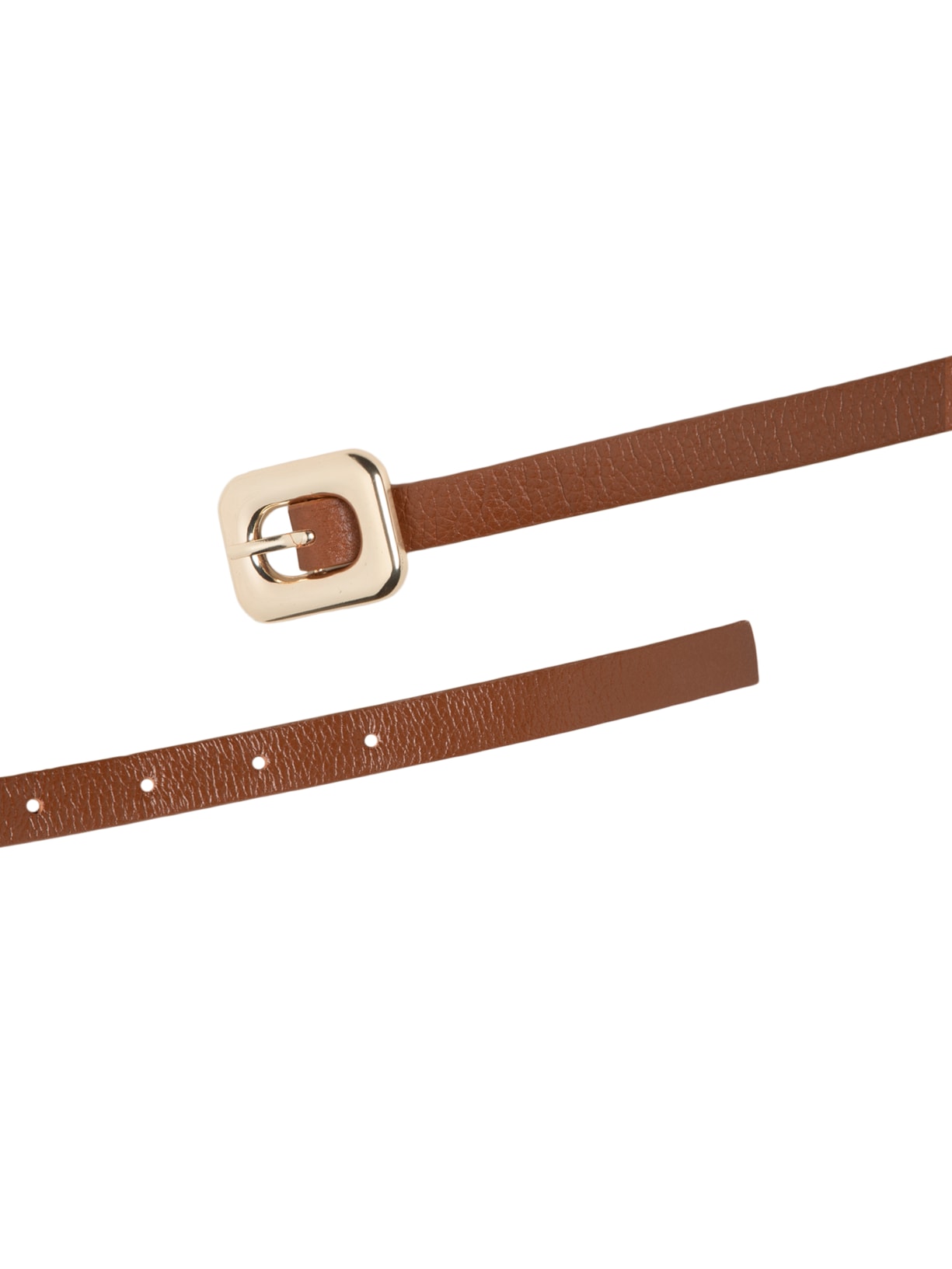 Cinto Feminino Com Fivela De Metal Em Couro Marrom '2Essential