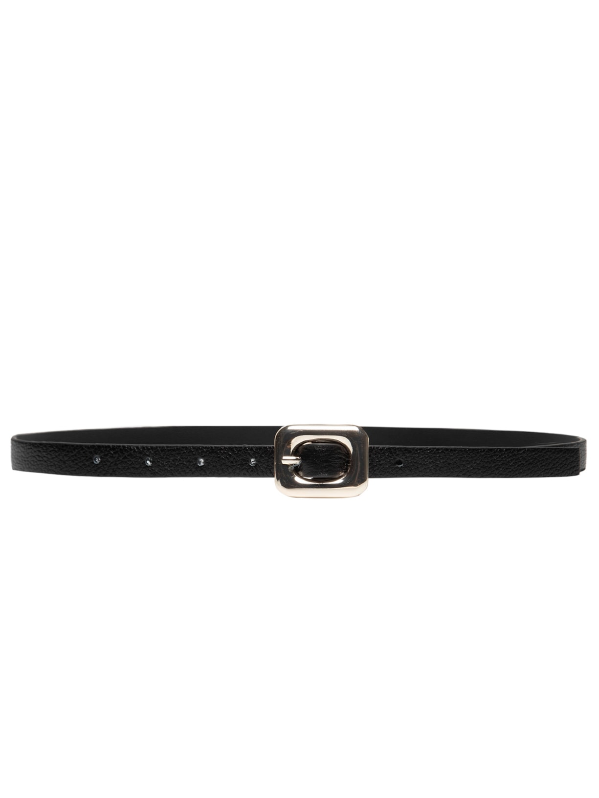 Cinto Feminino Com Fivela De Metal Em Couro - Preto